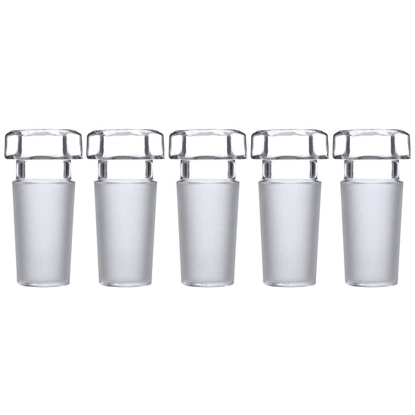 Hex Head Hollow Glass Stopper, 24/40 Size Flask Stopper for Laboratory Use (5 Pcs)