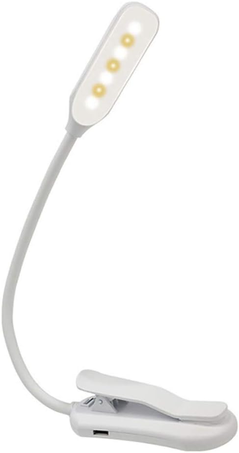 QEBIDUM Clip On Book Reading Light for Bed, Clamp On Book Light with