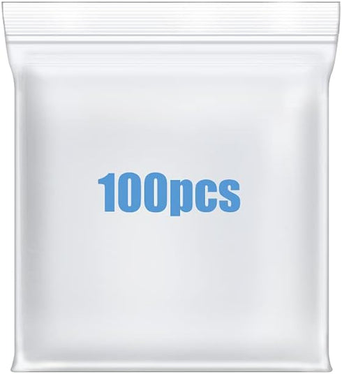 4 Mil Clear 1" x 1" Small Plastic Bags, Mini Resealable Zip Seal Lock Baggies, 100 PCS Thick