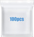 4 Mil Clear 1" x 1" Small Plastic Bags, Mini Resealable Zip Seal Lock Baggies, 100 PCS Thick