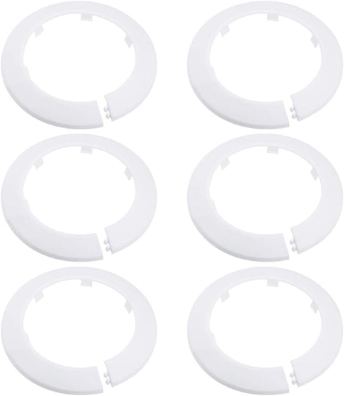 uxcell 89mm Pipe Cover Decoration - PP Plastic Water Pipe Escutcheon White 2pcs