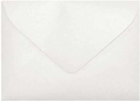 LUXPaper #17 Mini Envelopes, 2 11/16" x 3 11/16", Crystal Metallic, 80lb. Text, 50 Qty