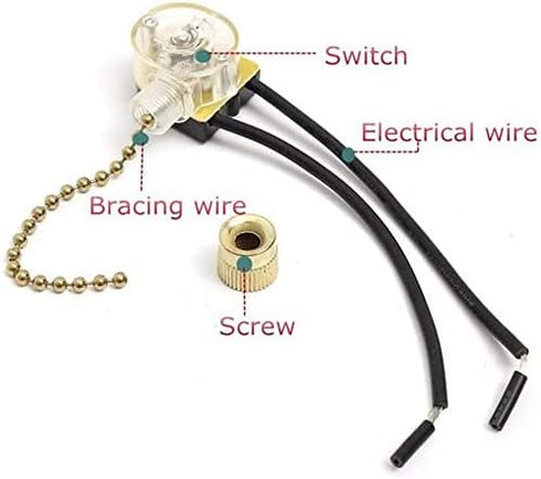 Generic Universal Ceiling Fan Wall Light Replacement Pull Chain Brass Switch Control Lovely and Professional