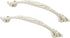 HUHUIAOH 2-Pack 128mm(5in)) Modern Style Zinc Alloy Handle, Solid Ivory White Gold Edge Handle Wardrobe Bedside Cabinet