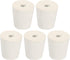 MECCANIXITY Rubber Tapered Plug 22mm to 28mm with Hole Test Tubes Bungs Stopper White for Lab Home, 5 Pieces