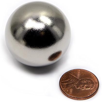 CMS 1.26" N42 Magnetics Neodymium Sphere Magnet - Super Strong Rare Earth Ball Magnet, Large High-Powered Shining