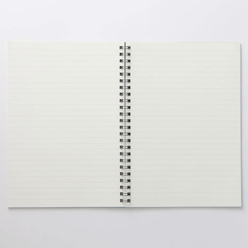 MUJI A5 Planting Tree Paper Double Ring Notebook, Ruled, Grey