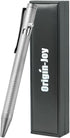 Titanium Alloy Bolt Action Pen, Slim Lightweight EDC Pocket Tactical Pen with 5 Ballpoint Refills, Metallic