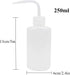 Yuelong 2Pcs Plastic Squeeze Bottle, 250ml Safety Wash Bottle with Scale Labels for Medical Use