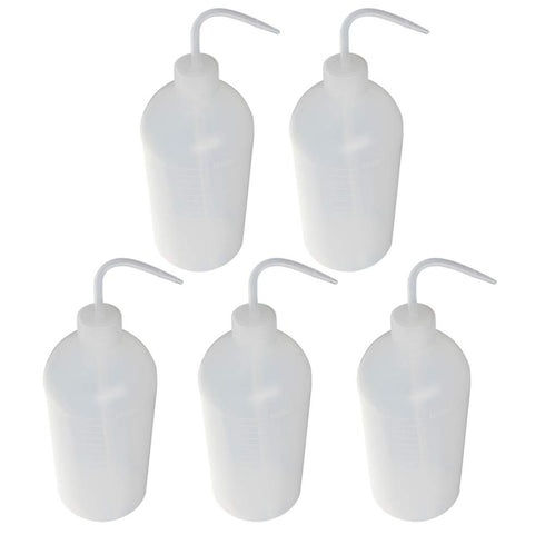 Othmro 5pcs 1000ml/33.82oz Safety Squeeze Washing Plastic Bottle, Squeeze Squirt Irrigation Bottle for Medical Lab,