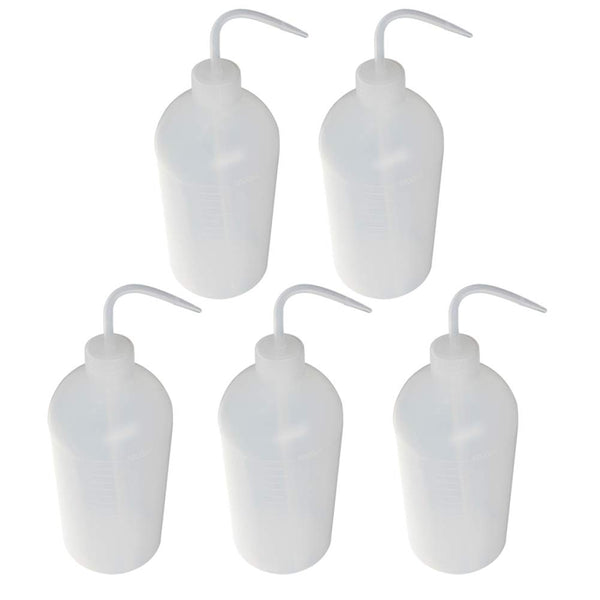 Othmro 5pcs 1000ml/33.82oz Safety Squeeze Washing Plastic Bottle, Squeeze Squirt Irrigation Bottle for Medical Lab,