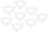 PATIKIL E27 to E14 Lamp Shade Ring, 8 Pack Lamp Holder Adapter