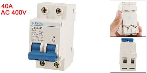 uxcell ON/OFF Safety Switch 2 Poles Miniature Circuit Breaker AC 400V 40A by uxcell