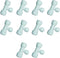 YZM Tee 3/8" to 1/4" to 3/8" OD Tube Quick Connect Fittings for RO Water Filters (10pcs)