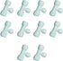 YZM Tee 3/8" to 1/4" to 3/8" OD Tube Quick Connect Fittings for RO Water Filters (10pcs)
