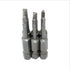 5 Pcs 50mm 1/4 Hex Shank Magnetic Triangle Head Impact Grade Screwdriver Bits, Heat Treated S2 Steel