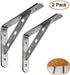 6x4 Inch (1 Heavy Duty Shelf Bracket, l Brackets, Shelf Support Corner Brace Joint Right Angle Bracket