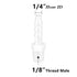 Quickun 1/4" Barb to 1/8" Male Thread White Adapter Union Fitting (Pack of 5)