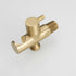 Hand Held Shower Holder with Hose Connector, Shower Head Shut Off Valve, Wall Mount, Brushed Gold