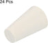 MECCANIXITY 24 Pieces Rubber Tapered Plug 8mm to 13mm Solid Test Tubes Bungs Stopper White for Lab Home