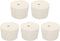 MECCANIXITY Rubber Tapered Plug, 43mm to 50mm with Hole Test Tubes Bungs Stopper White for Lab Home, 5 Pieces