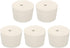 MECCANIXITY Rubber Tapered Plug, 43mm to 50mm with Hole Test Tubes Bungs Stopper White for Lab Home, 5 Pieces