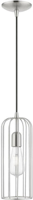 Livex Lighting Glenbrook 1 Light Pendant in Brushed Nickel (49713-91)