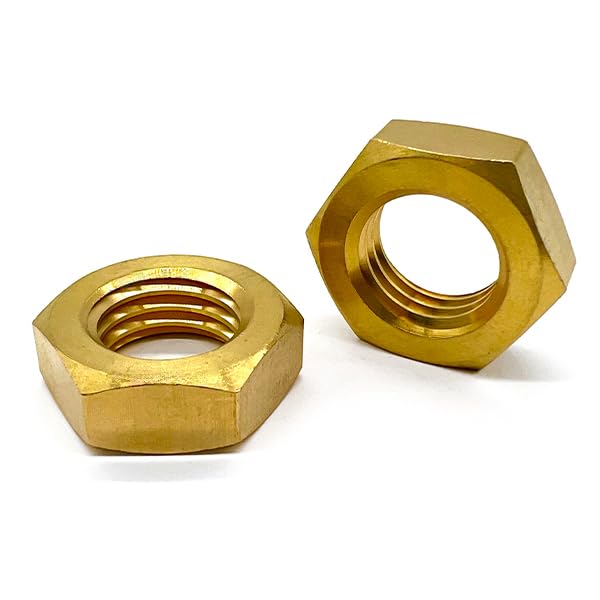 BoltsandNuts.com (100 Pieces) 5/16"-18 Brass Hex Jam Nut