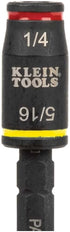 Klein Tools 32767 Impact Driver SAE 3-in-1 Socket and Bit Holder with 1/4-Inch and 5/16-Inch Hex Drivers