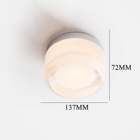 Eberow Modern Wall Sconce,Thick Glass Shade LED Fixture,Minimalist Round Wall Lamp for Bathroom Vanity, Bedroom