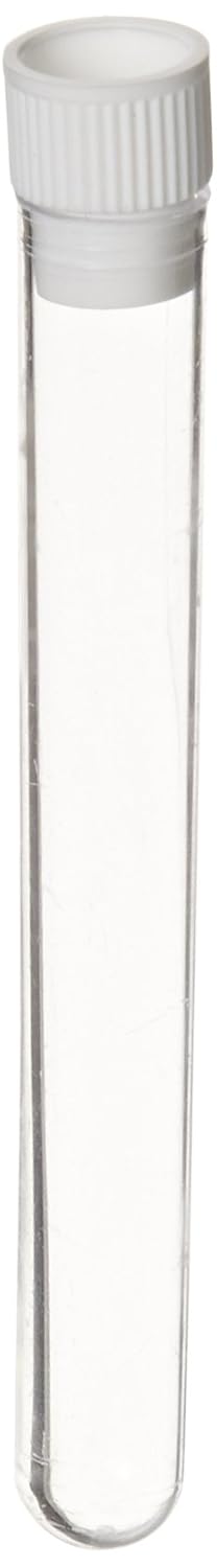 16 X 125mm Plastic Test Tubes with Caps, 25 Pack