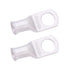 SELTERM 2pcs 1 AWG 1/2" Stud Tinned Copper Wire Lugs, Battery Lugs, Ring Terminals, 1 Gauge Connectors, UL Marine Grade