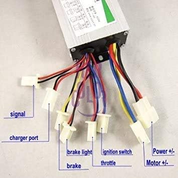 24v 500w Motor Brush Speed Controller for Electric Bike, Bicycle, Scooter