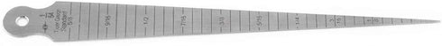 Zetiling 1-15mm Taper, Taper Gage, Stainless Steel Taper Welding Test Miniature Accurate Figures Welding Test