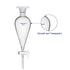 Conical Separatory Funnel, 250 ml Heavy Wall Borosilicate Glass with 24/29 Joints and PTFE Stopcock