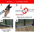 2-in-1 Jammer Door Security Bar & Sliding Patio Door Stopper Security Bar Child Proof Adjustable Constructed of High