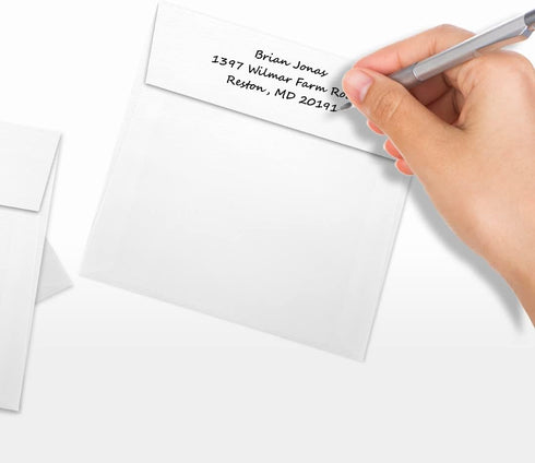 LUXPaper Square Invitation Envelopes, Peel & Press, 5 3/4" x 5 3/4", White Linen, 80lb, 50 Qty