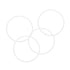 uxcell Silicone O-Rings, Pack of 4 VMQ Seal Gasket for Pipe Repair, 45mm OD 41mm ID 2mm Width, White
