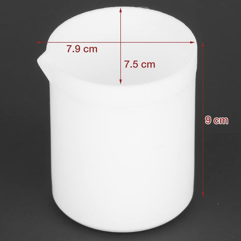 Beaker, PTFE Teflon Beaker Acid and Alkali Resistant PTFE Beakers High Lubrication White Measuring Cup for Lab(250ml)