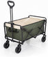 Generic Foldable Utility Wagon Cart with Wheels Heavy Duty | Collapsible Grocery Wagon for Groceries, Beach, Kids
