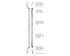 DblEnd SpWrnc, S-Shp, 7-1/2", Steel