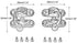 Yetaha 2PCS Antique Box Hasp Latch - Decorative Horn Lock Silver Hook Buckle Clasp Small Hardware for Wooden Jewelry