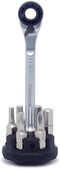 Prestacycle Prestaratchet Micro, Heavy-Duty Mini Ratchet & 1/4 Bits for Bike Repair, 40Nm Small Ratchet & Tool Stand