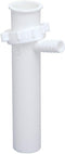 EZ-FLO 1-1/2 Inch x 8 Inch Branched Dishwasher Tailpiece, Direct Connection for Tubular Drain Applications, White