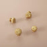 SANCHAKOU 2 Pack Cabinet Furniture Knobs Wardrobe Pumpkin Shaped Handle Brass Drawer Round Single Hole Bedside Table