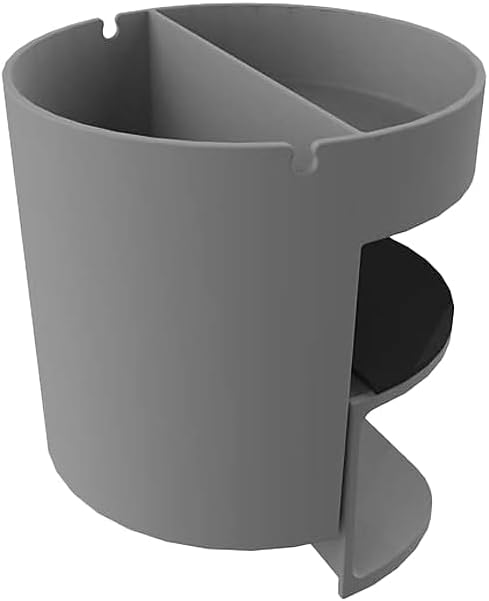 Deflecto Small Desk Organizer, Gray Thermoplastic Polymer, 3.5” H x 3.85” W x 3.85” L, Standing Desk Accessory