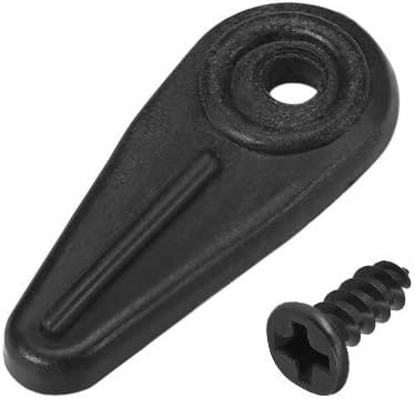 uxcell Frame Turn Button, 3/4" Plastic Indicator Shape with Screws for Hanging Pictures, 20 Pcs (Black)