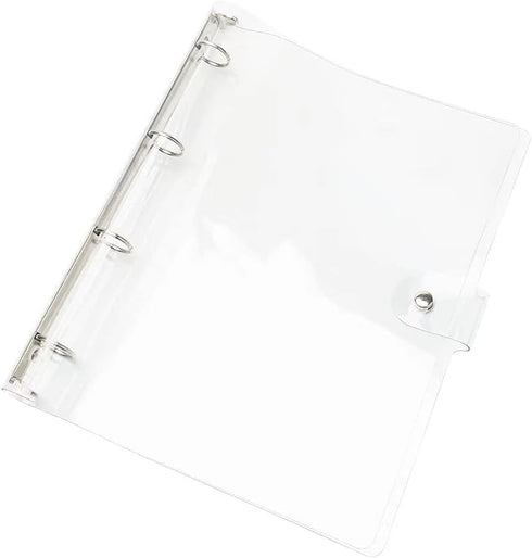 NatSumeBasics A4 Binder, 4 Ring Budget Binder with Clear PVC Planner Cover for Organizer Accessories