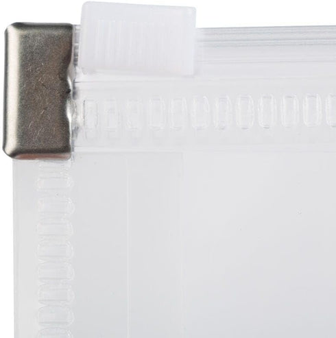 JAM PAPER Plastic 3 Hole Punch Binder Envelopes - #10 Wallet Booklet Clear Zip Closure 3/Pack