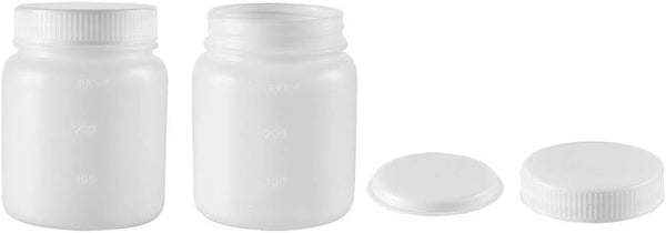 uxcell Plastic Lab Chemical Reagent Bottle 300ml/10oz Wide Mouth Sample Sealing Liquid Storage Container, 2pcs